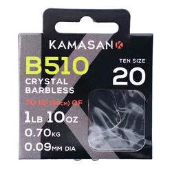 Kamasan Hooks To Nylon B510 Crystal Barbless